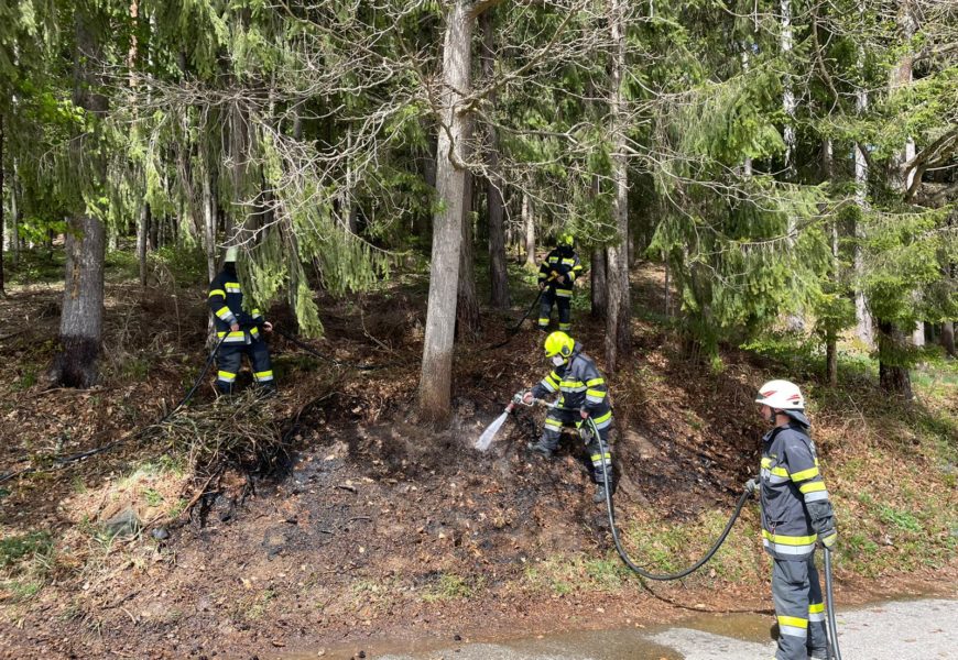 Böschungsbrand in Wunderstätten