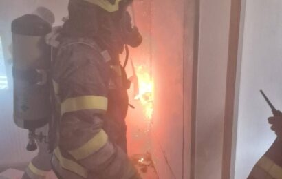 Dachstuhlbrand in Ruden